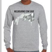 Melbourne Cow Save Unisex grey long sleeve t-shirt Mother Cow